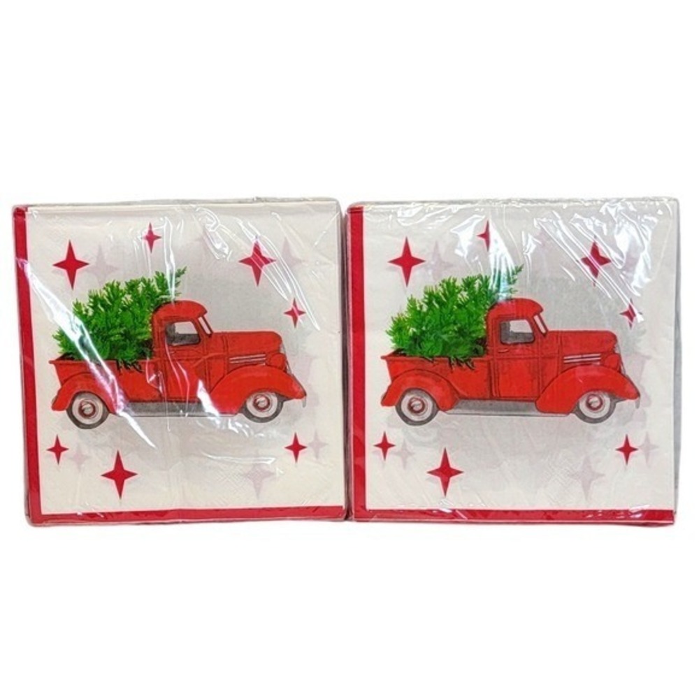 Holiday Time Red Truck Christmas Napkins 64 ct 2 Ply Party Festive Holiday